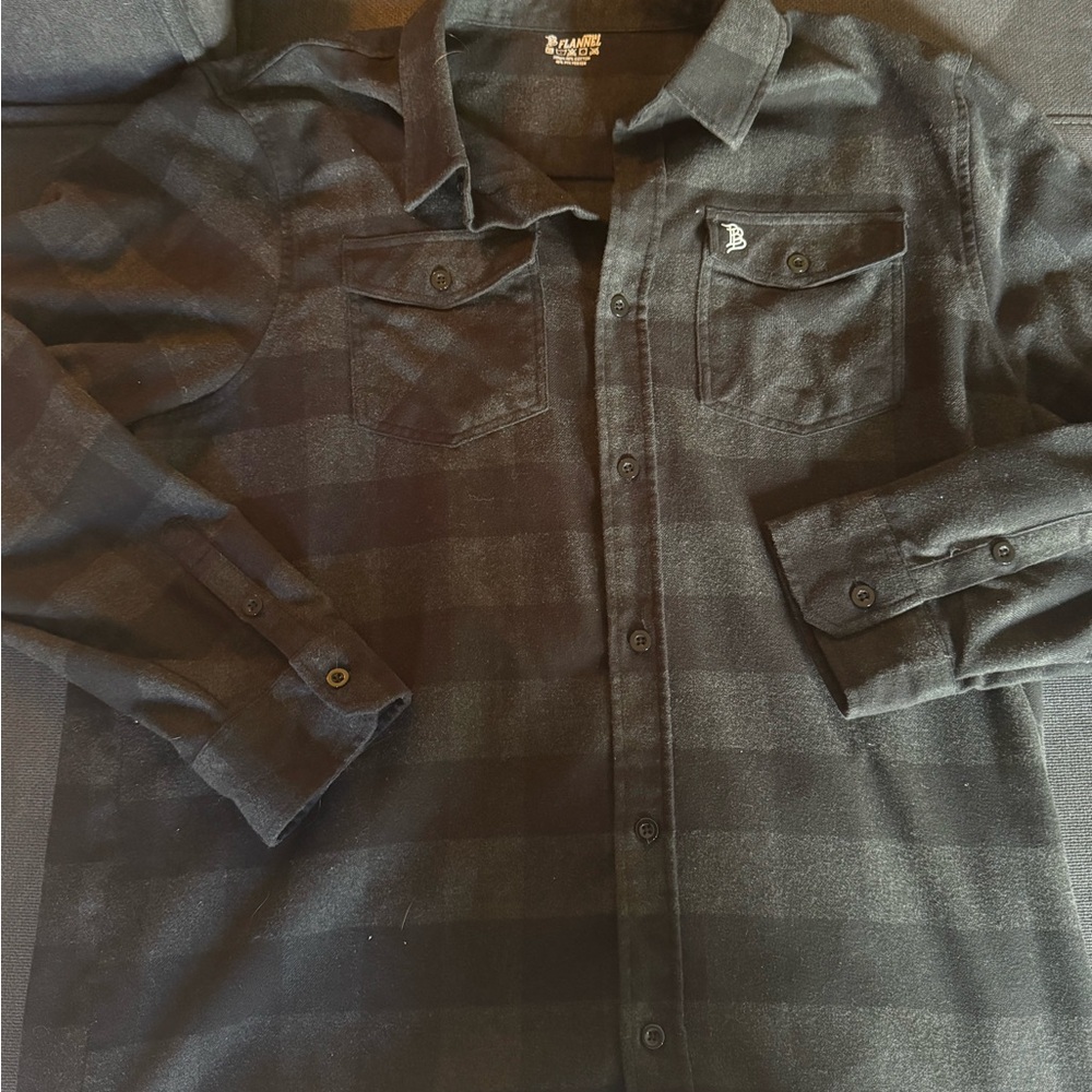 Men's Black Plaid Button Down Shirt